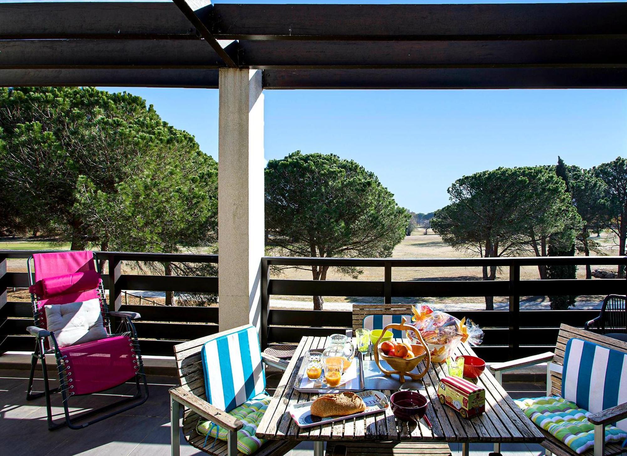 Vert Paradis - Vue Apaisante Sur Golf, Pins Parasols, 2E Etage - 80 M2 Dont Terrasse Avec Pergola, 2 Chambres, 3Et Iles, 3 Clim, Wifi - Piscine, Parking Et Park A Velos, Ascenseur - En Option Linge, Menage - Pistes Cyclables, Mer A Proximite Saint-Cyprien  Exteriér fotografie